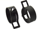 25mm Diameter Black Plated Single Ear Stepless Hose Clamps